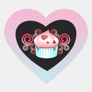 "LIttle Cupcake" Heart Sticker