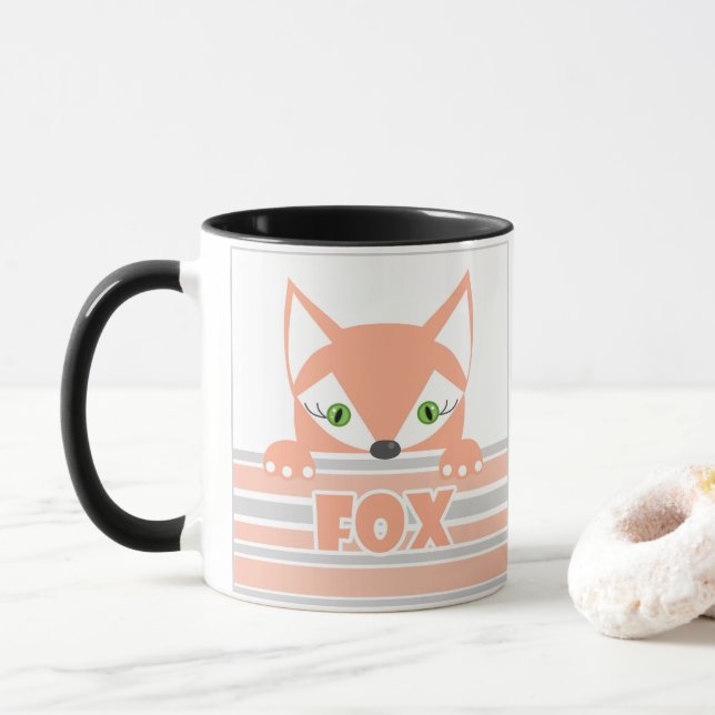 Little curious Fox . Mug (With Donut)
