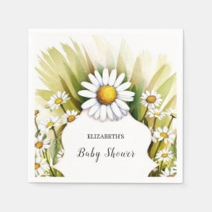 Little Custom Daisy Baby Shower Napkin