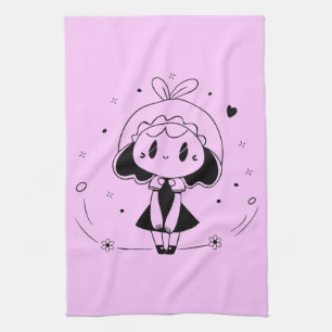 Little Cute Anime Girl Kitchen Towel