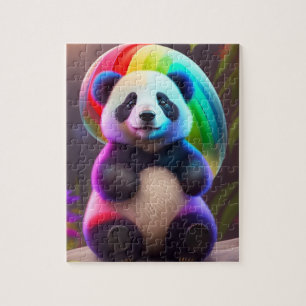 Little Cute Colorful Panda Jigsaw Puzzle
