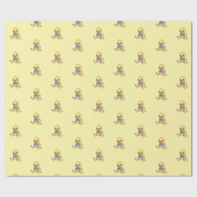 Little Cute Duck Wrapping Paper (Flat)