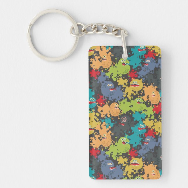 Little cute funny monsters keychain (Front)