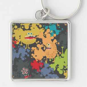 Little cute funny monsters keychain