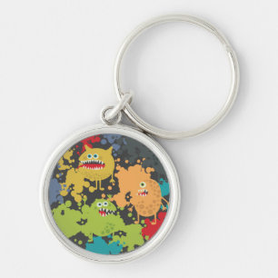 Little cute funny monsters keychain