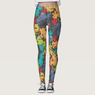 Little cute funny monsters leggings