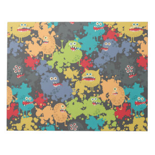 Little cute funny monsters notepad
