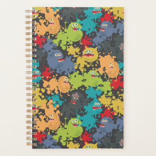 Little cute funny monsters planner