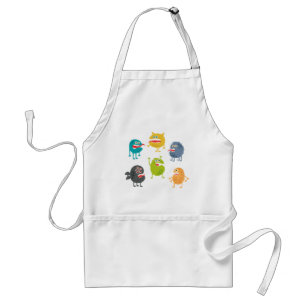 Little cute funny monsters standard apron