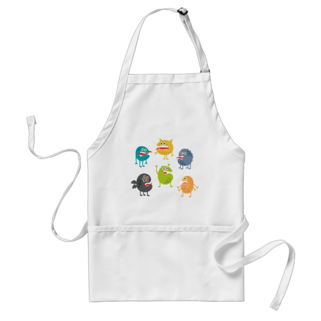 Little cute funny monsters standard apron (Front)