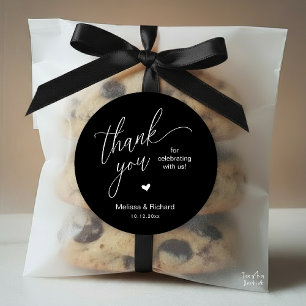 Little Cute Heart Modern Minimal Wedding Gifts  Classic Round Sticker