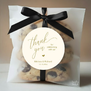 Little Cute Heart Modern Minimal Wedding Gifts Classic Round Sticker