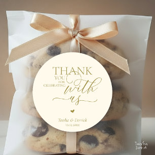 Little Cute Heart, With Huge Love Thank You Gifts  Classic Round Sticker