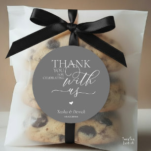 Little Cute Heart, With Huge Love Thank You Gifts  Classic Round Sticker