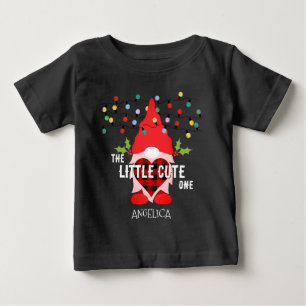LITTLE CUTE ONE Christmas Gnome Baby T-Shirt