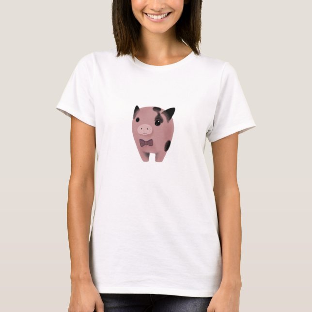 Little Cute Pig T-Shirt (Front)