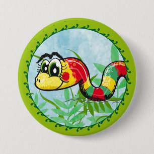 Little Cute Snake - green button