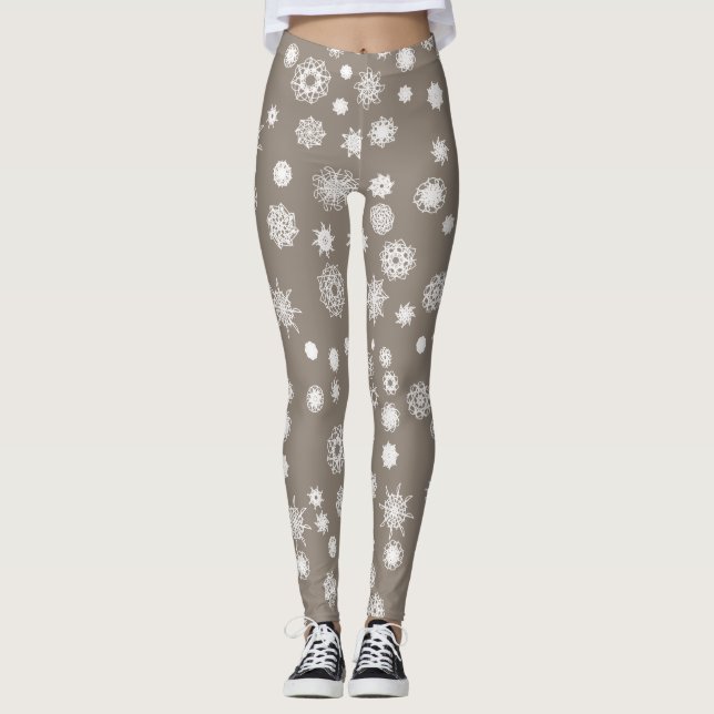 little cute stars mandala multi patterne geometric leggings (Front)
