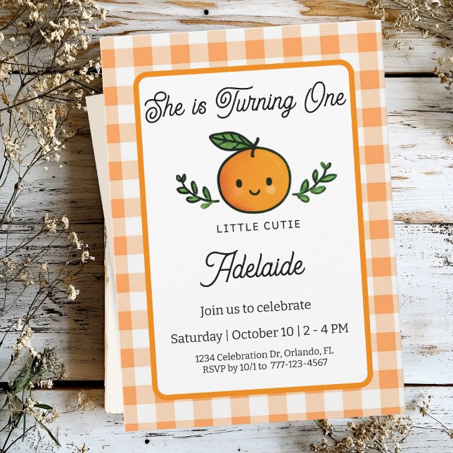 Little Cutie 1st Birthday Card Invitation (Créateur téléchargé)