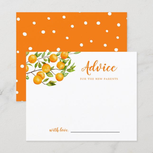Little Cutie Baby Shower Advice Card (Front/Back)