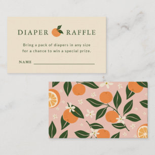 Little Cutie Baby Shower Diaper Raffle Card
