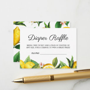 Little Cutie Baby Shower Diaper Raffle Enclosure Card