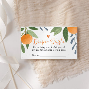 Little Cutie Baby Shower Diaper Raffle Enclosure Card