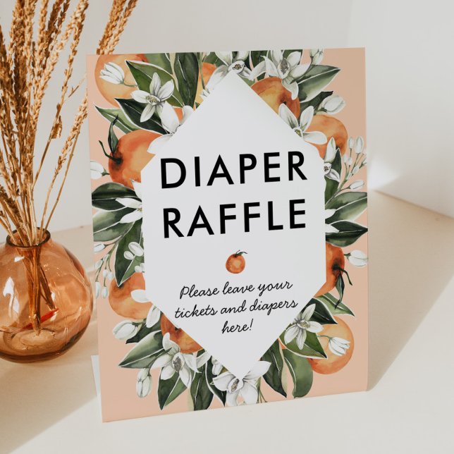 Little Cutie Baby Shower Diaper Raffle Sign (Creator Uploaded)