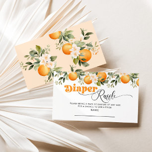 Little cutie baby shower diaper raffle ticket enclosure card