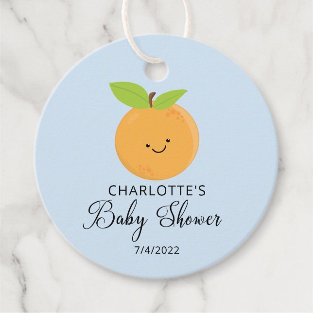 Little Cutie Baby Shower Favour Tags (Front)