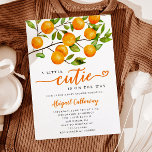 Little Cutie Baby Shower Gender Neutral Invitation<br><div class="desc">Rustic little cutie theme gender neutral baby shower invitation card featuring illustration of the citrus fruit on a tree branch. Perfect for a a shower in the summer.</div>