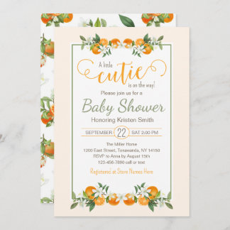 Little Cutie Baby Shower Invitation