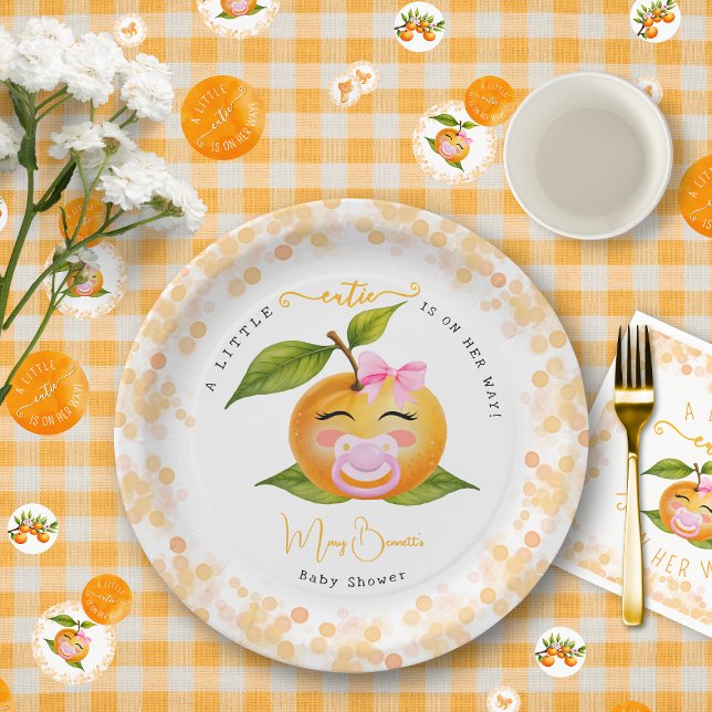 Little Cutie Baby Shower Party Plates (Creator Uploaded)