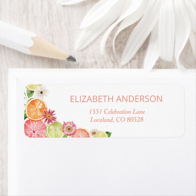 Little Cutie Baby Shower Return Address (Insitu)