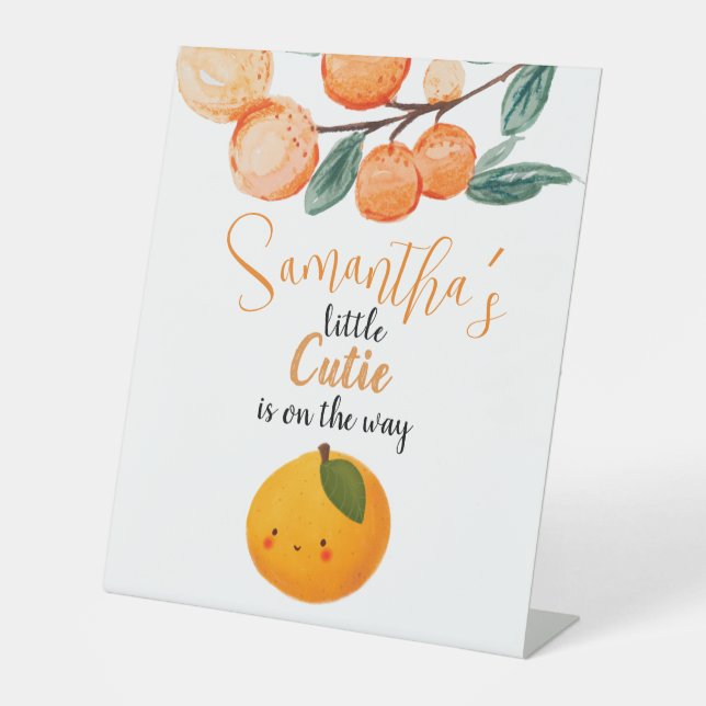 Little Cutie Baby Shower Sign (Front)