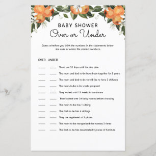 Little Cutie Baby shower sur et sous les cartes de