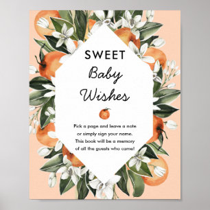 Little Cutie Baby Shower Sweet Baby Wishes Sign