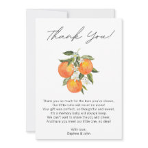 Little Cutie Baby Shower Thank You Card