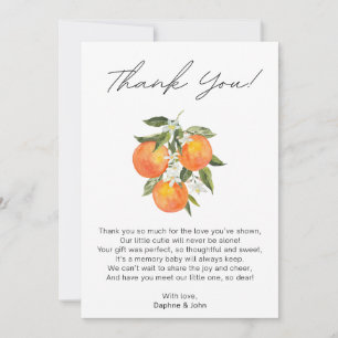 Little Cutie Baby Shower Thank You Card