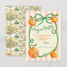 Little Cutie Baby Shower Toile Diaper Raffle