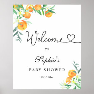 Little cutie baby shower welcome poster