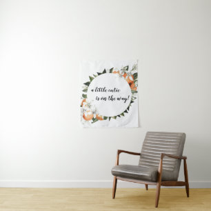 Little Cutie Backdrop A Little Cutie is on the Way Tapestry