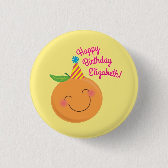 Little Cutie Birthday Party 1 Inch Round Button (Front)