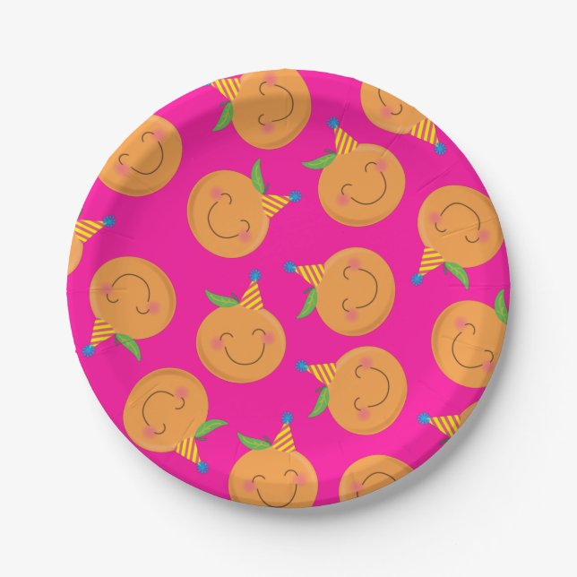 Little Cutie Birthday Party Paper Plate (Front)