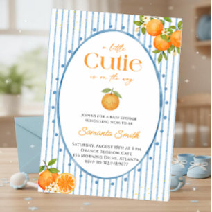 Little Cutie Blue Baby Shower Invitation