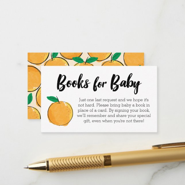 Little Cutie Books for Baby Enclosure Card (Front/Back In Situ)