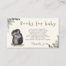 Little cutie books for baby ticket enclosure card.