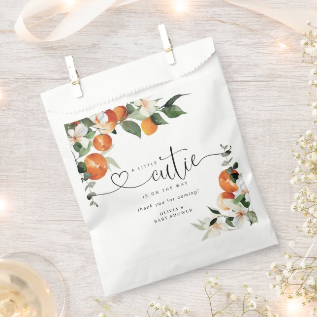 Little cutie citrus baby shower favour bag (Clipped)