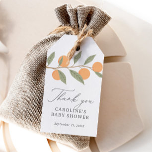 Little Cutie Citrus Baby Shower Favour Tag