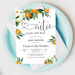 Little Cutie Citrus Baby Shower Invitation